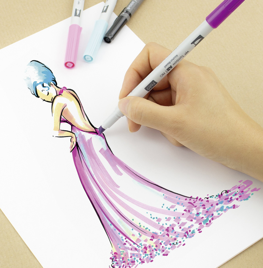 dessin avec les feutres a l alcool abt pro de tombow be creative by schleiper  coloriage ben
