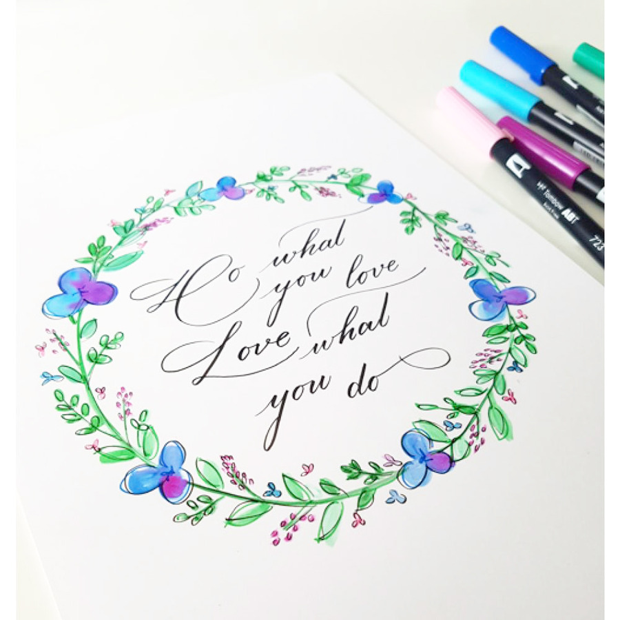 Coloring Tombow ABT Dual Pens markers