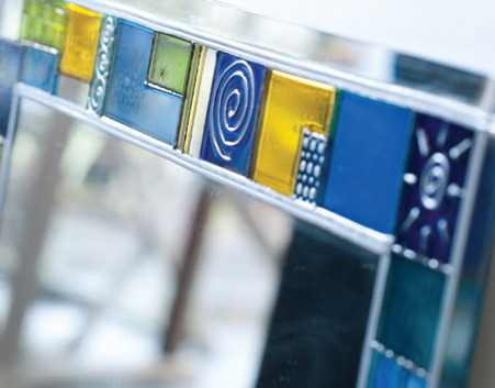 Spiegelversieren met Cerne Relief en Vitrail verf van Pébéo