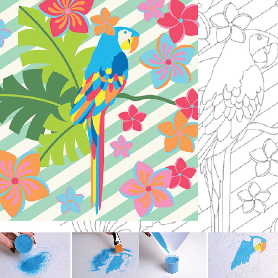 Voorgeknipt kleefvel voor zand schilderijen