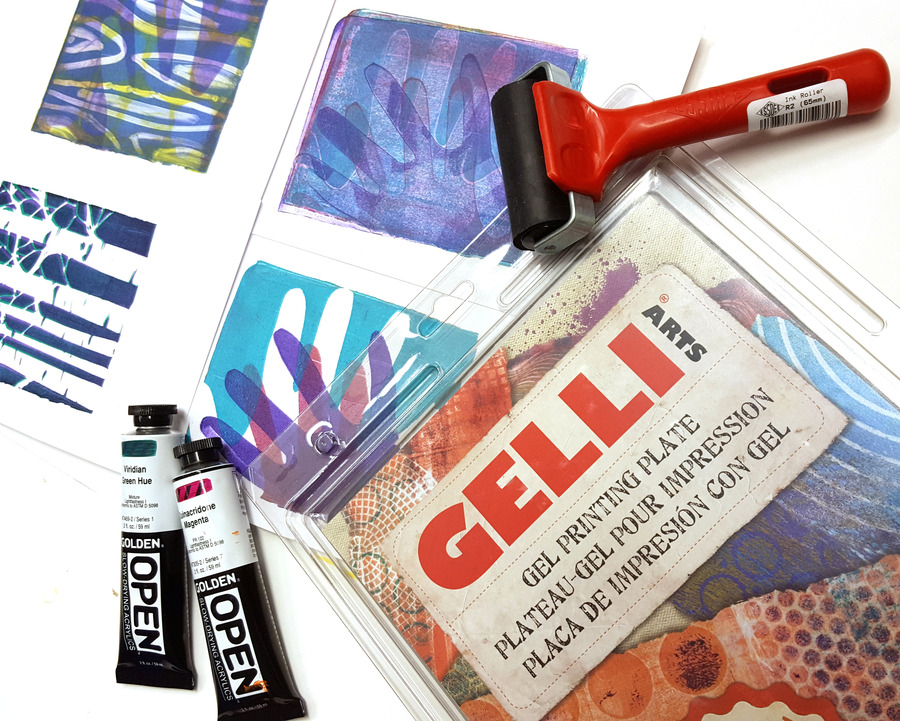 Golden Open Acrylics en Gelli Plates®