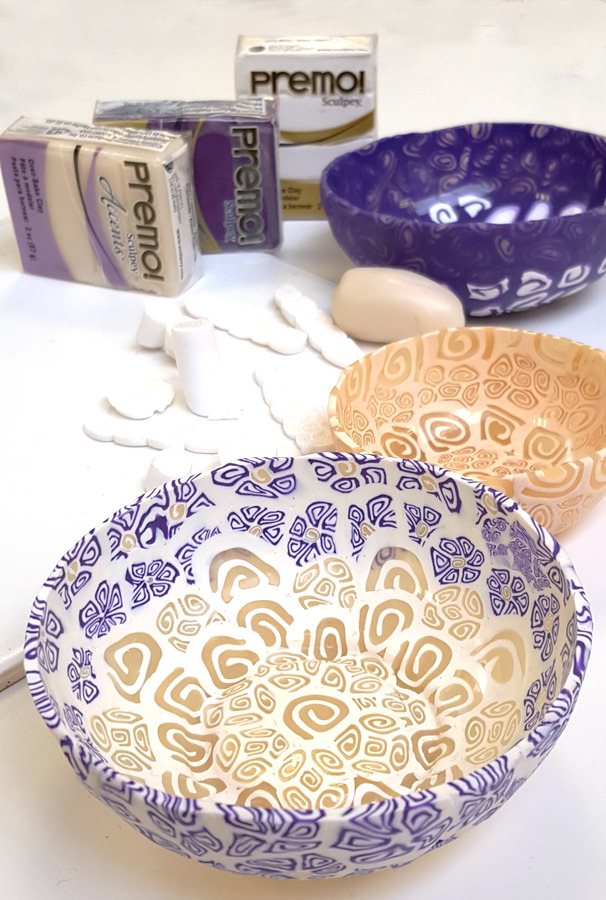 Millefiori kommen met PREMO translucent polymeerklei