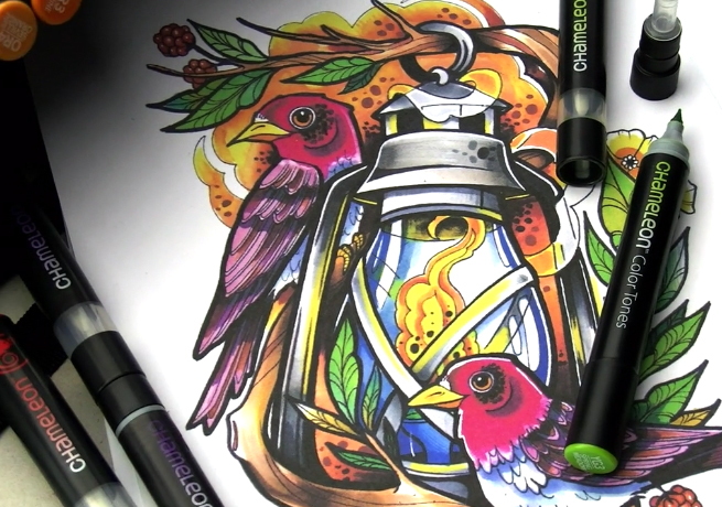 Mettre en couleur avec les Chameleon pens
