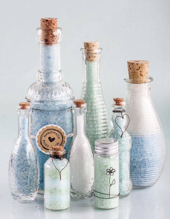 De jolis sels de bains naturels à personnaliser