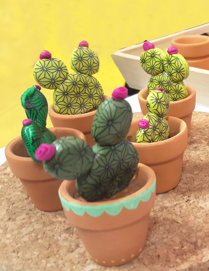Transfert d'image sur cactus en pâte PREMO