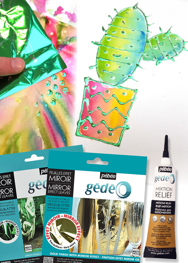 Dessin à main levée avec la Mixtion Relief et l'effet miroir de Pébéo