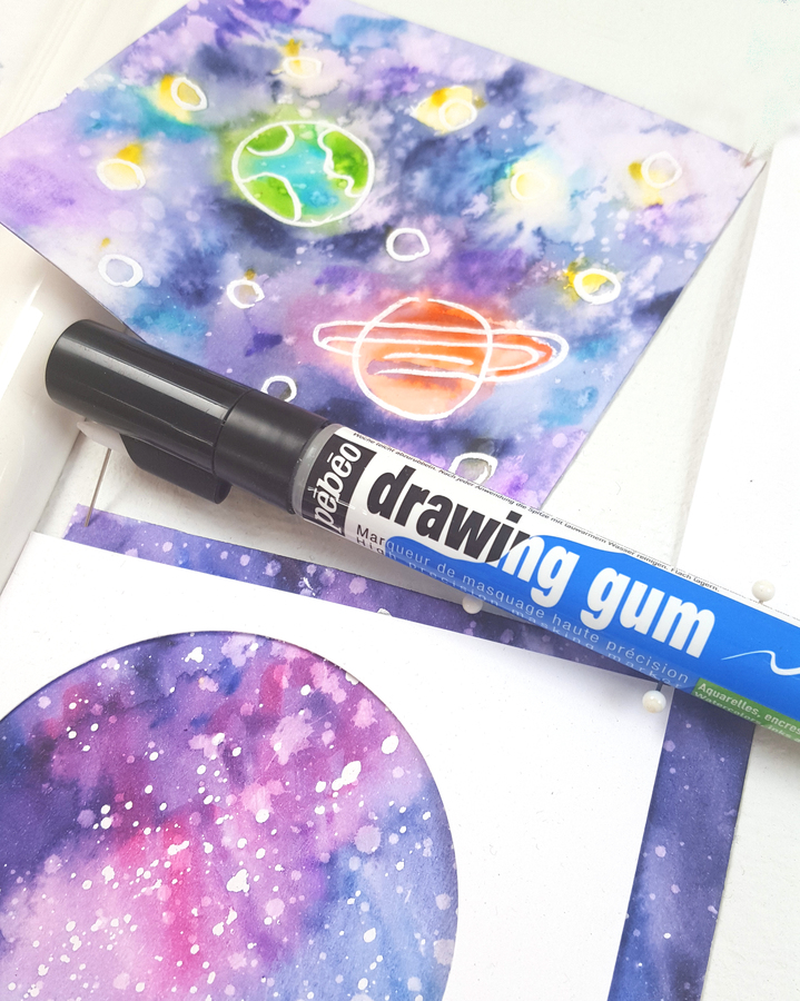 Drawing Gum Marker de Pébéo - Dessiner avec un feutre de masquage