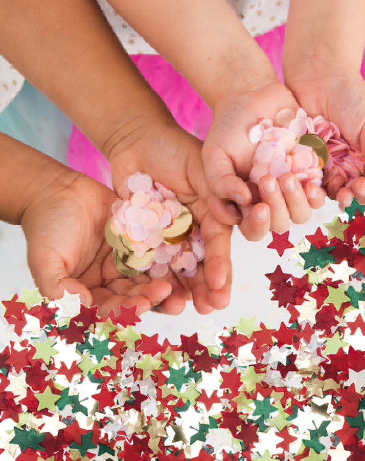 Confettis multicolores pour les fêtes