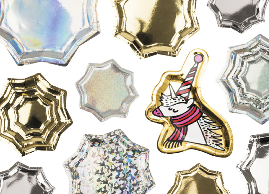 Feestelijke platen : eenhoornen en sterren