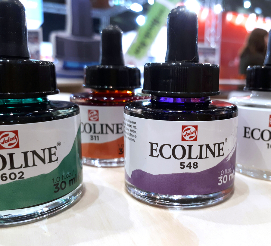 12 nieuwe kleuren van Ecoline in flacons