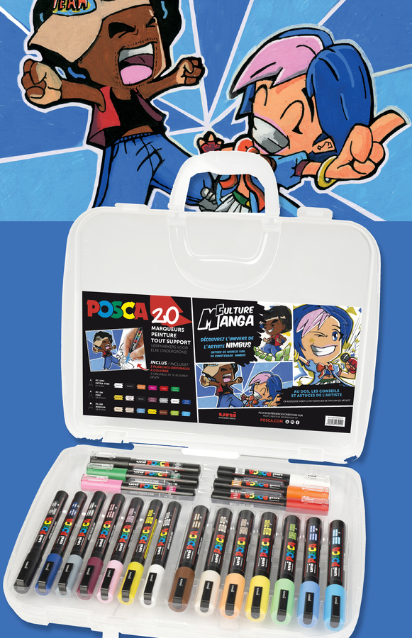 Mallette 20 feutres POSCA Culture Manga