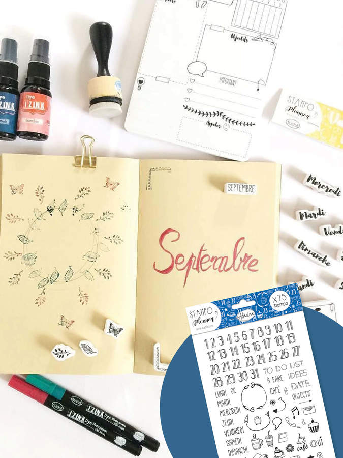 Bullet Journal : créer son journal avec les tampons d'Aladine