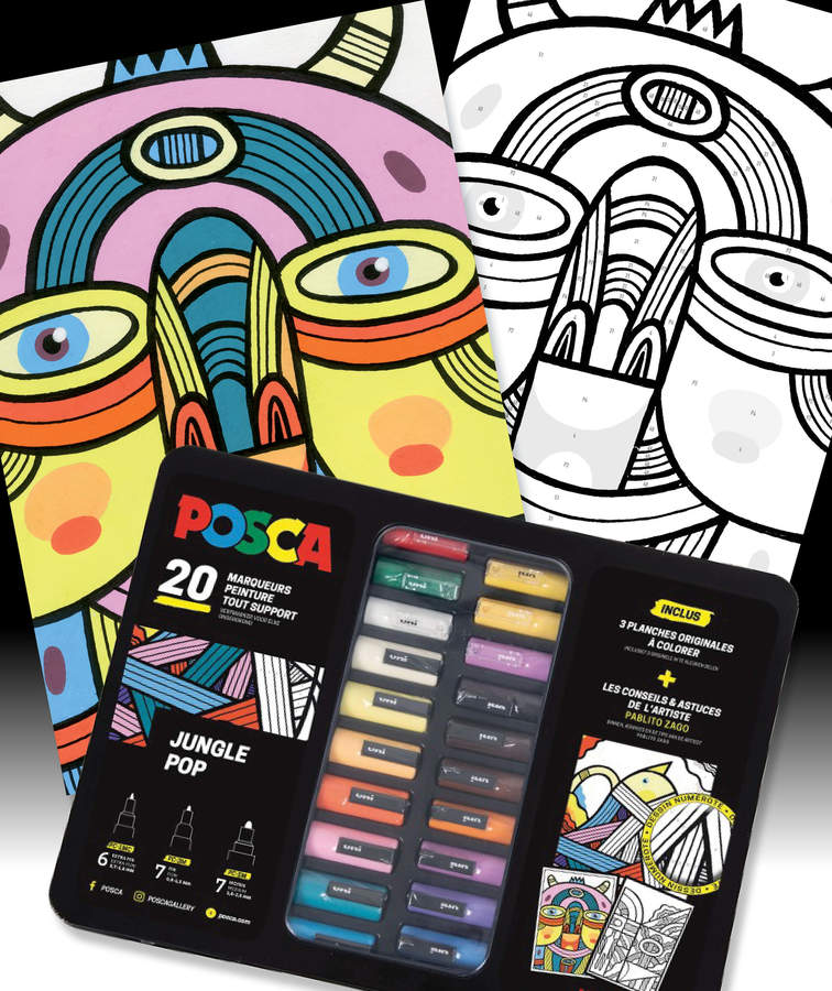 9-12 jarige cadeaus : Posca marker Jungle Pop Koffer
