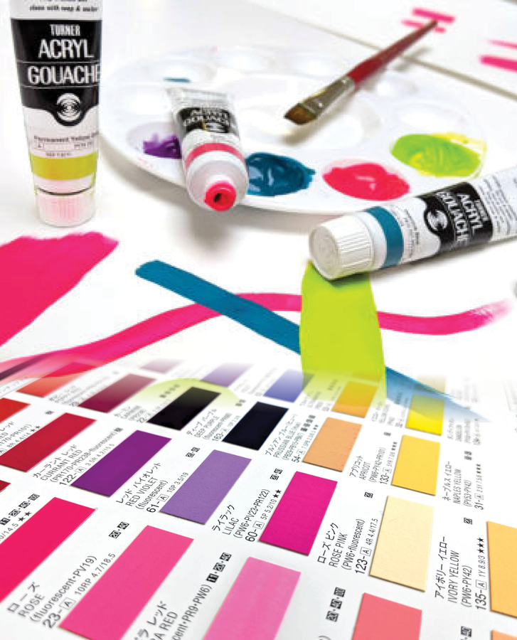 Turner Acryl Gouache: een matte en ultra gladde afwerking
