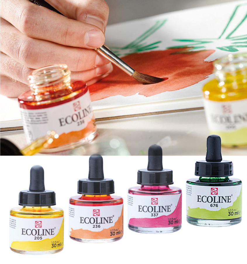Aquarel-inkt in Talens-fles