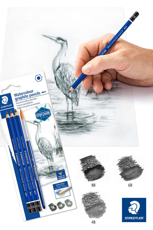 Amuse toi avec les crayons graphite aquarellable de Staedtler - be ..., image size:601x900
