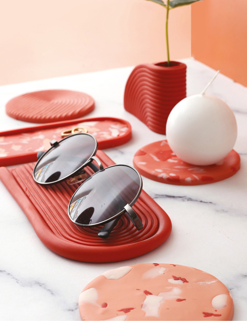 Decoratieve accessoires in terracottastijl met FIMO