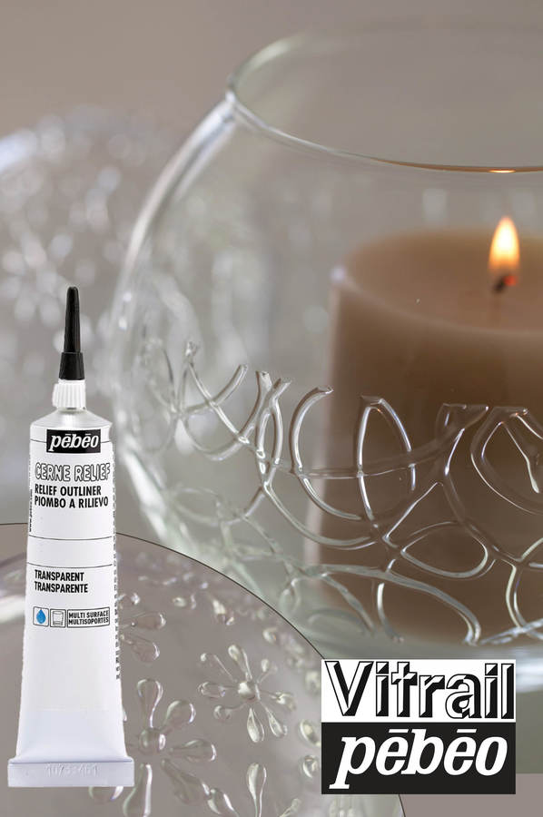 Decoratie op glas - Glas-in-loodverf van Pébéo