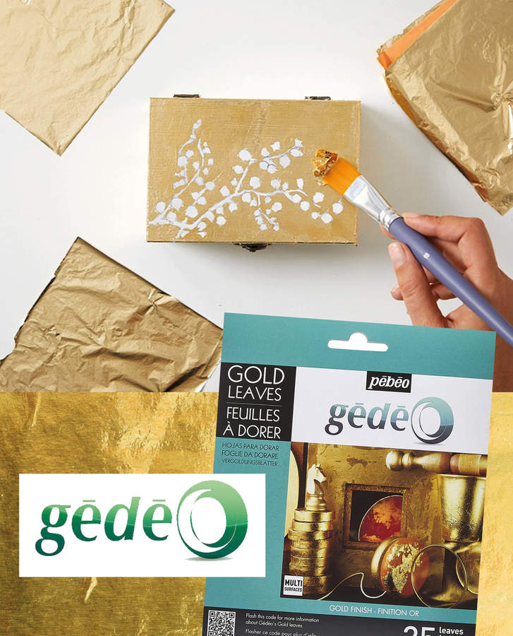 Effet métal précieux avec les feuilles à dorer Gédéo